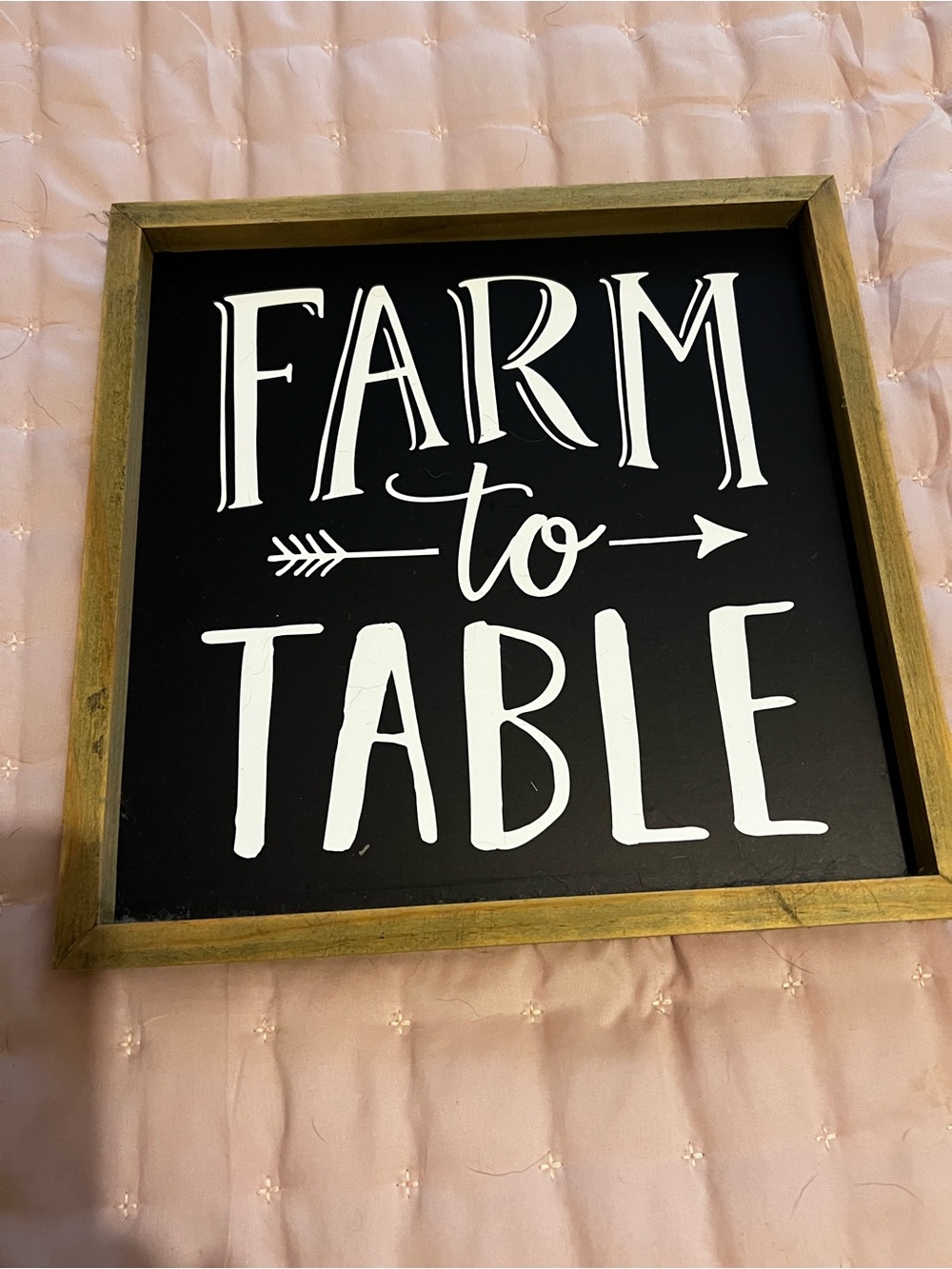 Hobby Lobby Farm to Table Black and White Framed Sign
